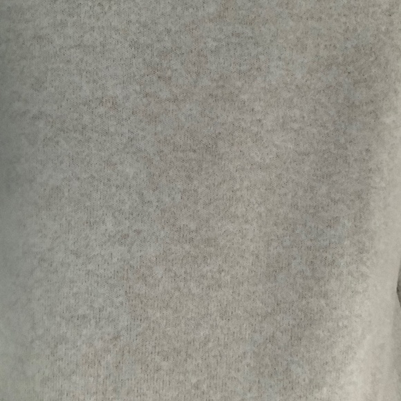 Anthropologie Saturday Sunday Off Shoulder BeigeSoft Cloud Fleece Tunic Top SZ S - Picture 8 of 15